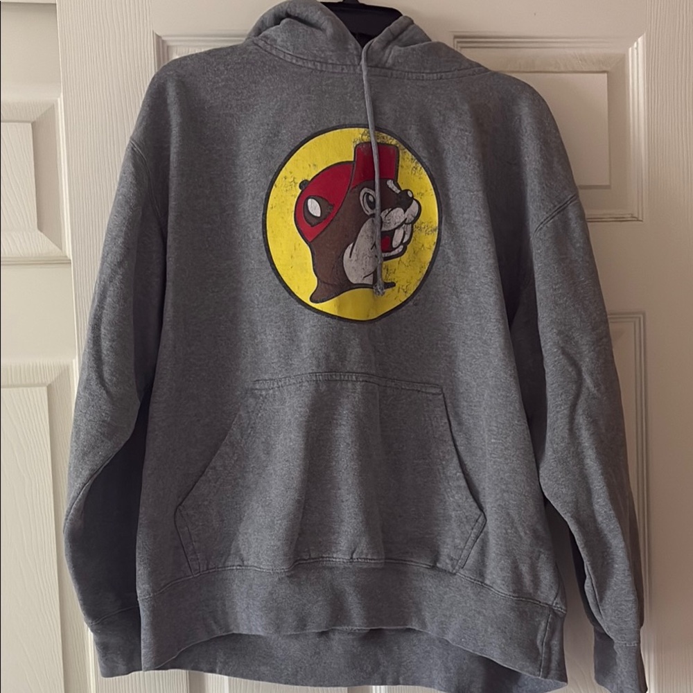Gray Buc-ee’s Graphic Hoodie